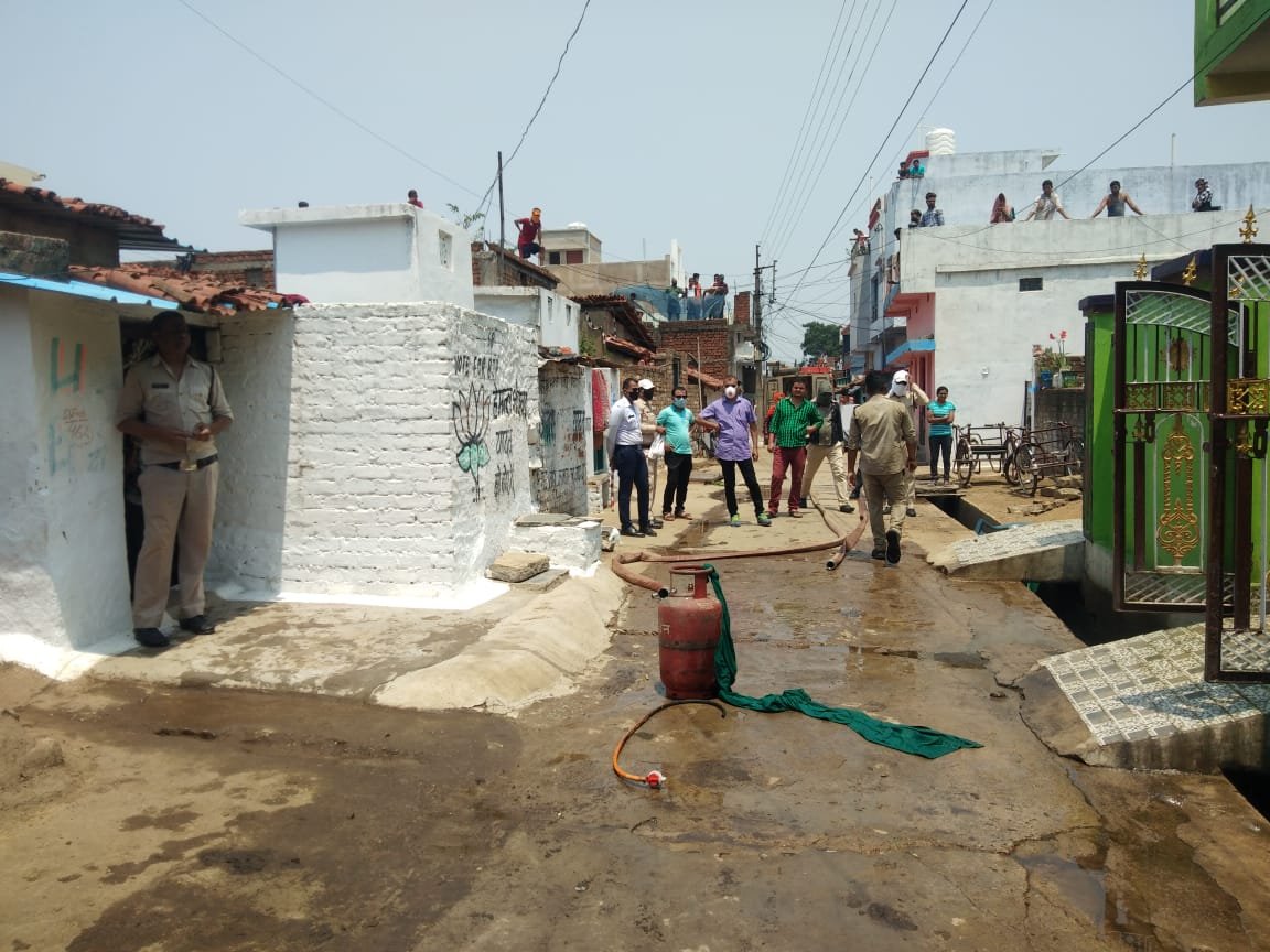 राजनांदगांव-सिलेंडर में लगी आग, एक घंटे बाद आग को बुझाया जा सका