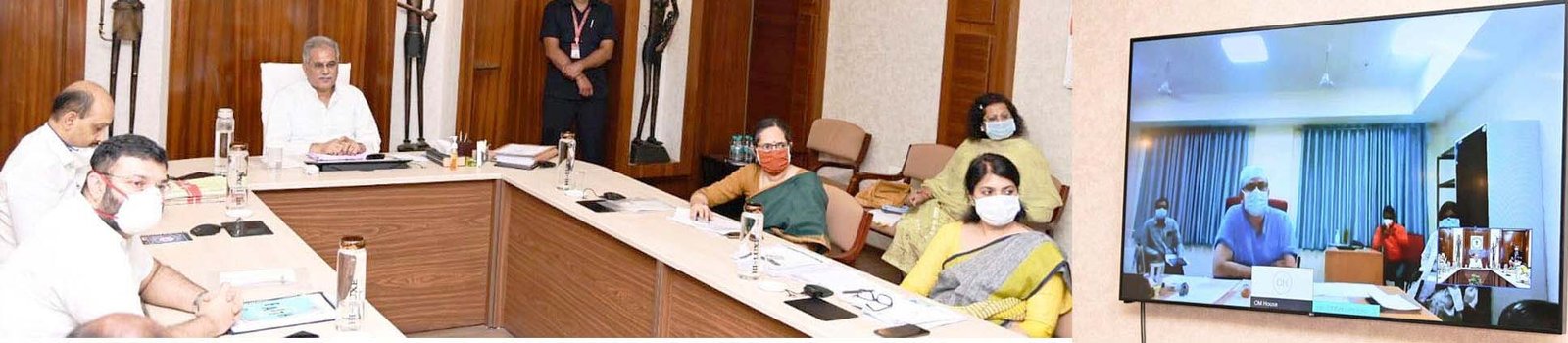 रायपुर : मुख्यमंत्री  बघेल ने कोरोना नियंत्रण, व्यवस्थाओं और आगे की रणनीति तय करने ली महत्वपूर्ण बैठक