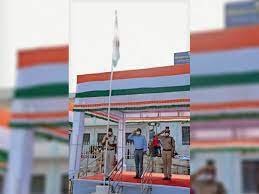 समारोह का अंतिम रिहर्सल, कलेक्टर ने निभाया मुख्य अतिथि का दायित्व