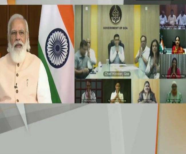 पीएम मोदी की गोवा हेल्थकेयर वर्कर्स और कोविड वैक्सीन लाभार्थियों से बातचीत, बोले- संकल्प सिद्ध करने में सबके प्रयास जरूरी