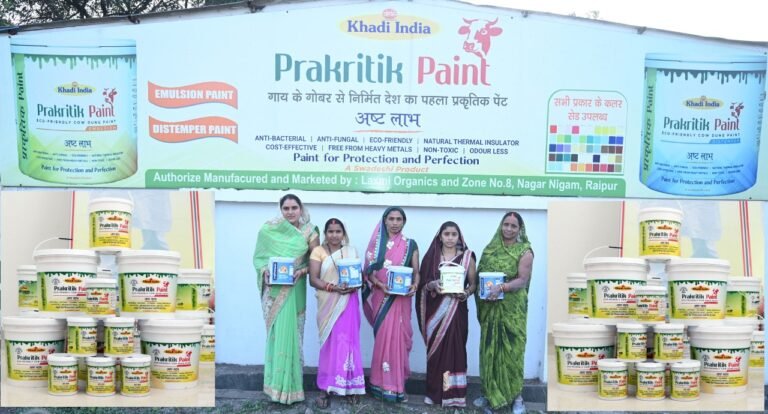 रायपुर : छत्तीसगढ़ी पेंट के आगे मल्टी नेशनल रंग पड़े फीके