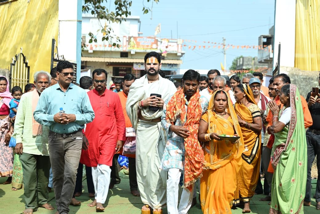 राजनांदगांव : गीता उपदेश के साथ रेंगाकठेरा शिव महापुराण कथा का हुआ समापन