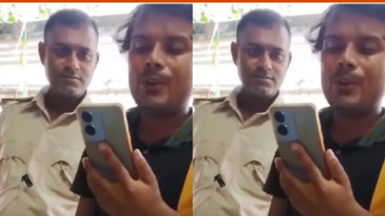 वायरल वीडियो: पुलिस हिरासत में शख्स ने गाया गाना, वीडियो कॉल पर पत्नी को सुनाया, सोशल मीडिया पर मचा बवाल