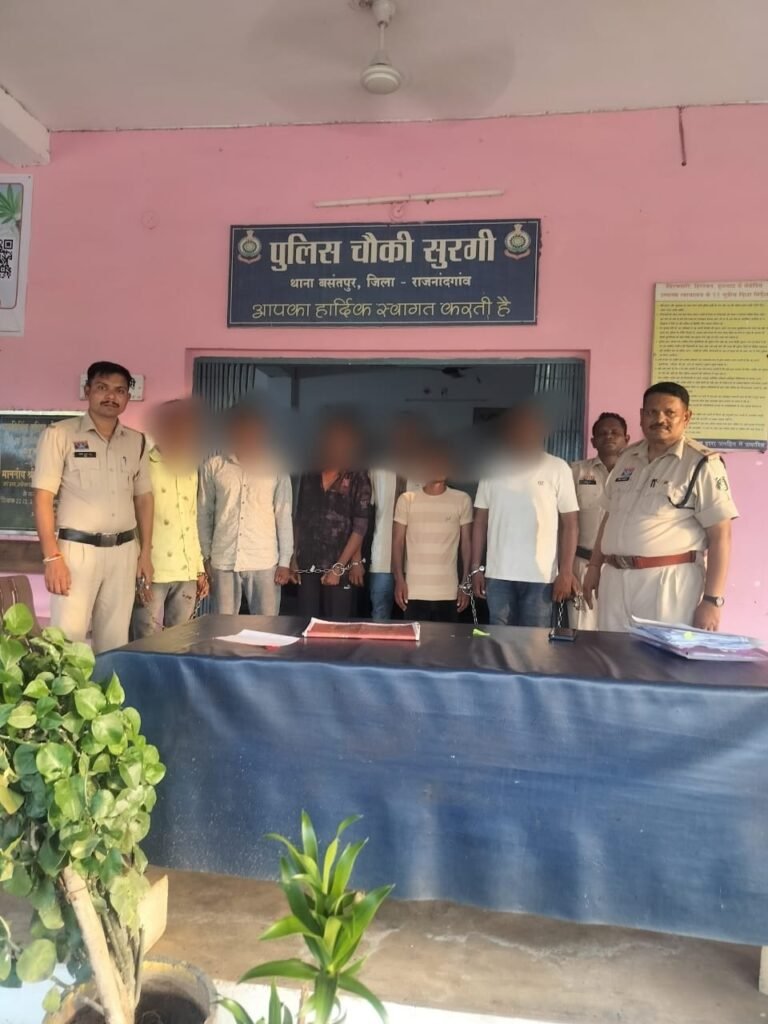 Rajnandgaon: धारदार हथियार से हमला करने वाले 06 आरोपी को गिरफ्तार कर भेजा गया जेल